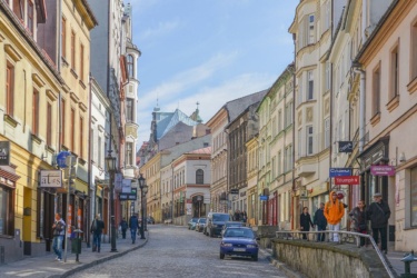 Cieszyn ul. Głęboka w centrum