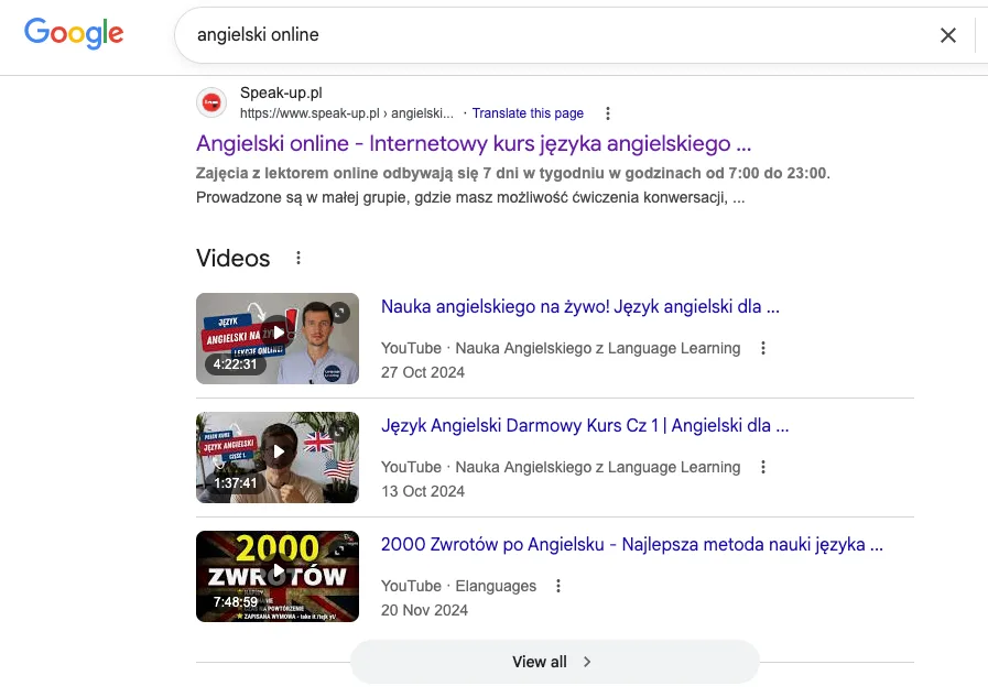 angielski online a pozycjonowanie seo