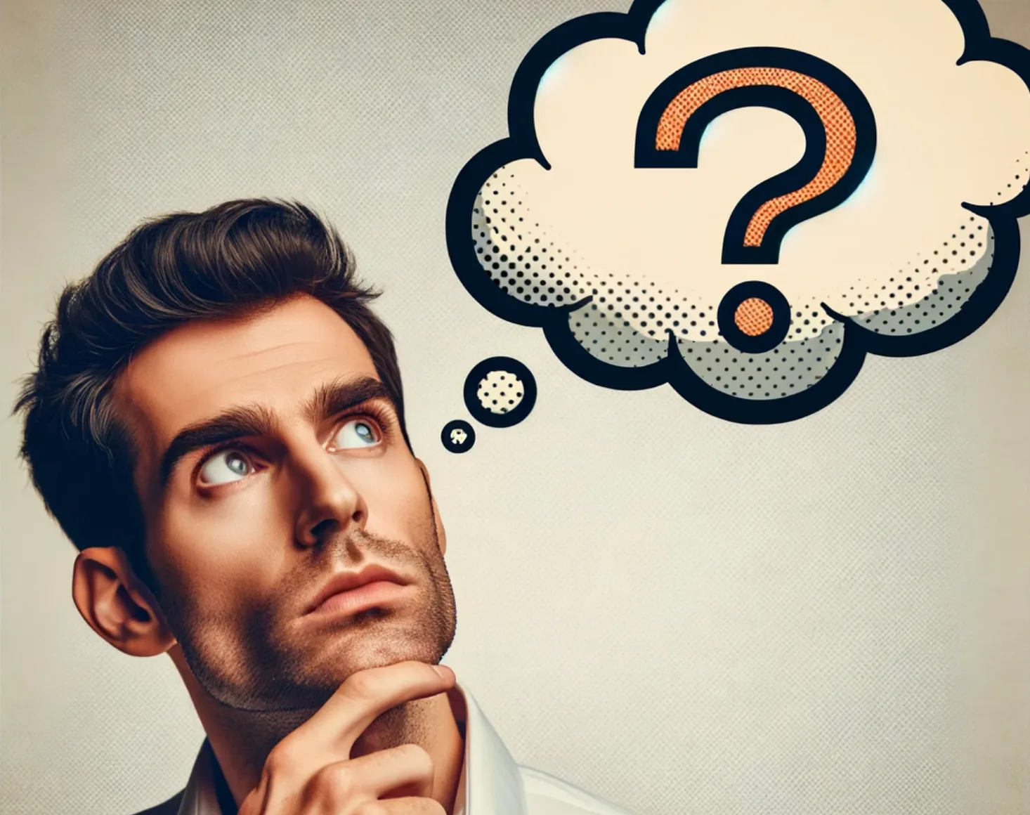 co daje nam SEO - zastanawiający się człowiek nad SEO