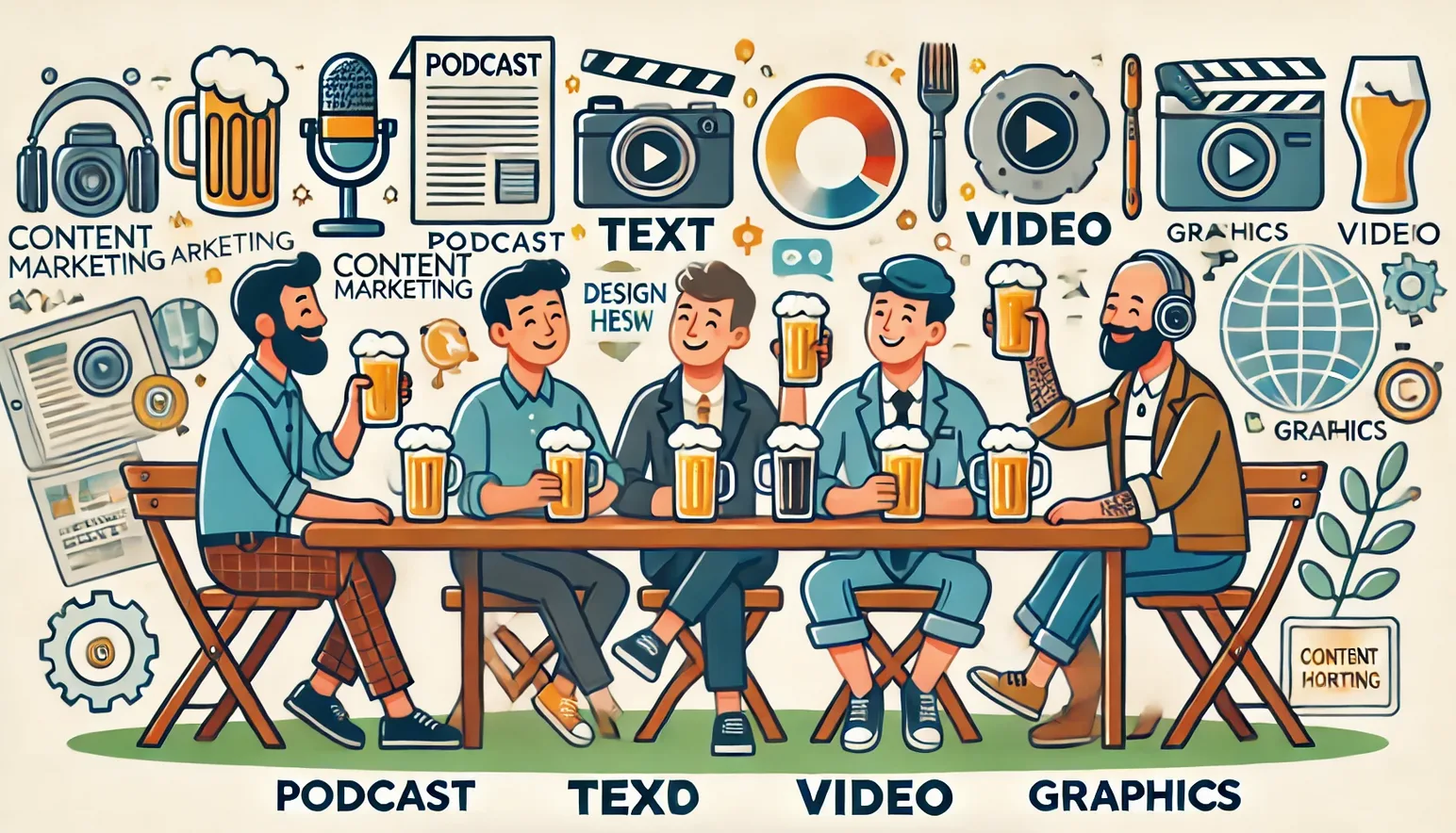 content w różnych formach