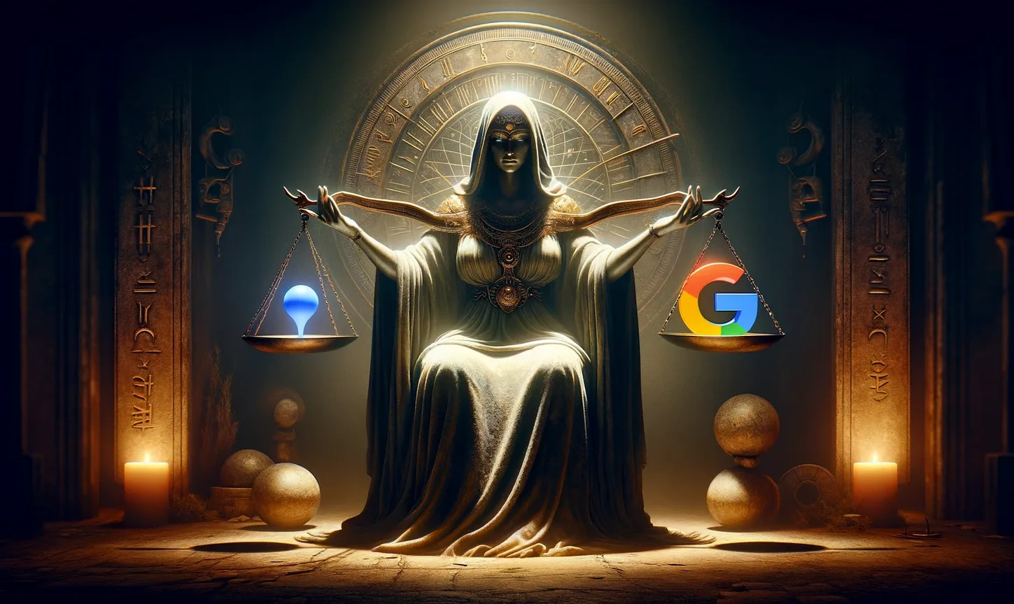 decyzja wyszukiwarki google dla pozycji SERP