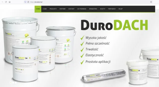 landing page Durodach