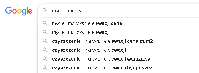 podpowiedzi google