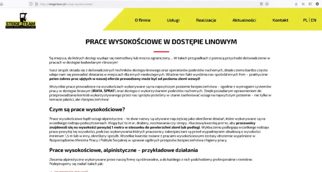 landing page SteigerTeam
