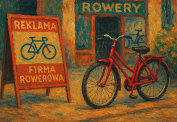 reklama firmy rowerowej