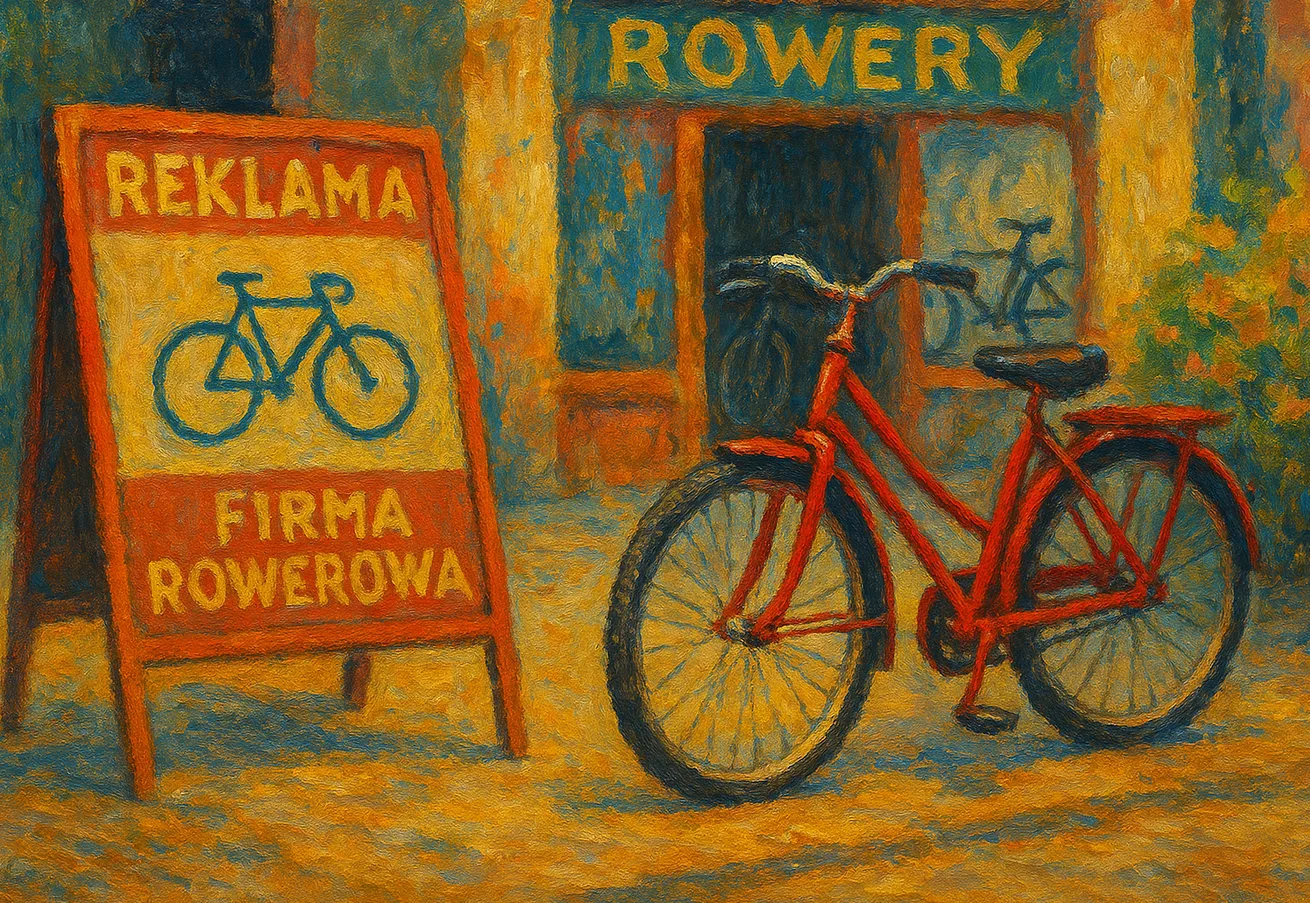 reklama firmy rowerowej