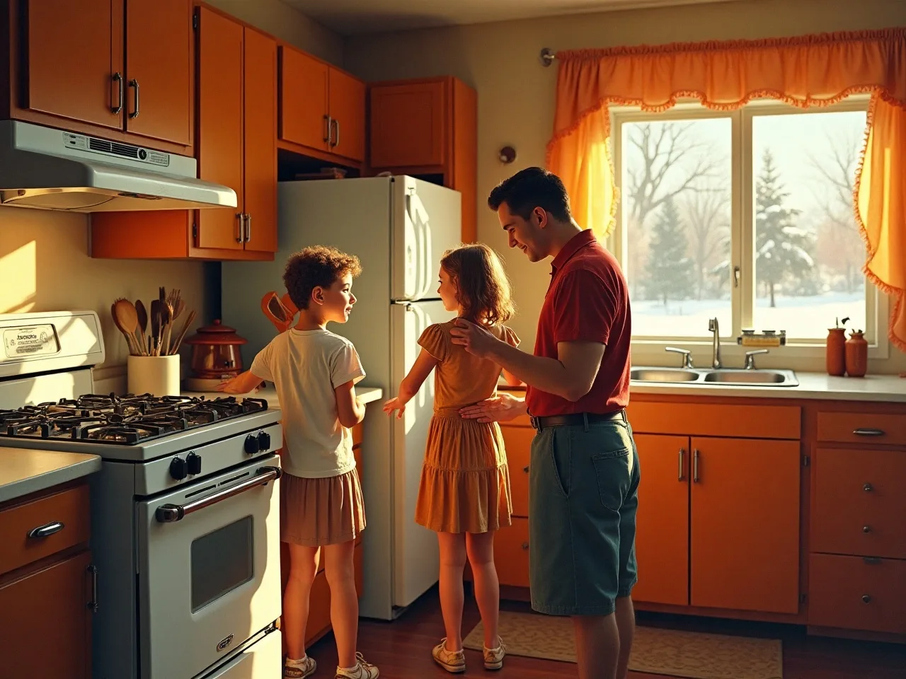 rodzina w kuchni