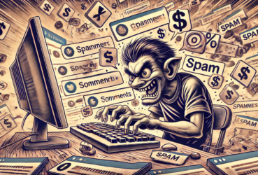 spammer komentujący w internecie