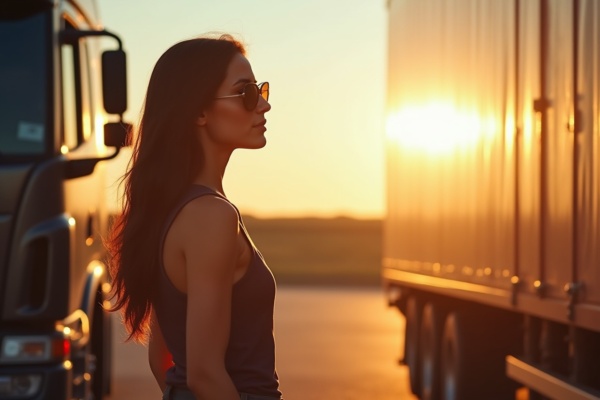 spedytor przy ciągnikach firmy transportowej