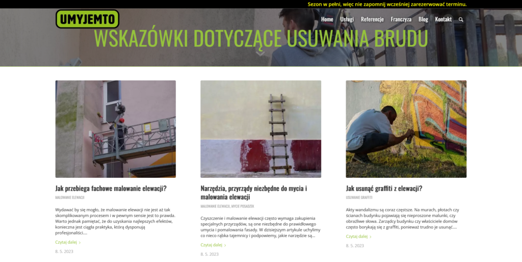 Blog firmowy firmy umyjemto.pl
