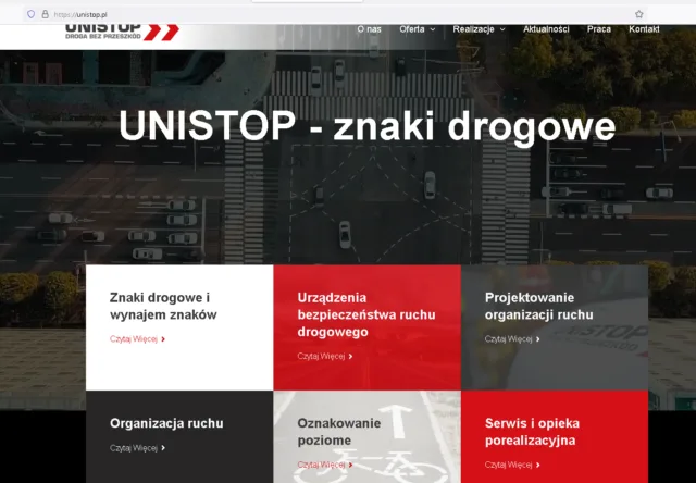 landing page Unistop